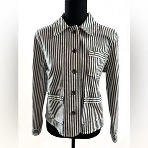 Madewell blue and white striped jacket. Size medium